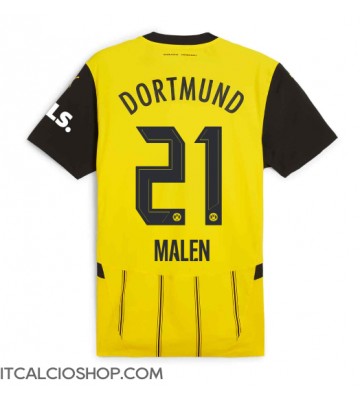 Borussia Dortmund Donyell Malen #21 Prima Maglia 2024-25 Manica Corta